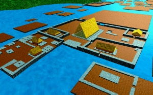 Reproducción virtual de vivienda de Nan Madol